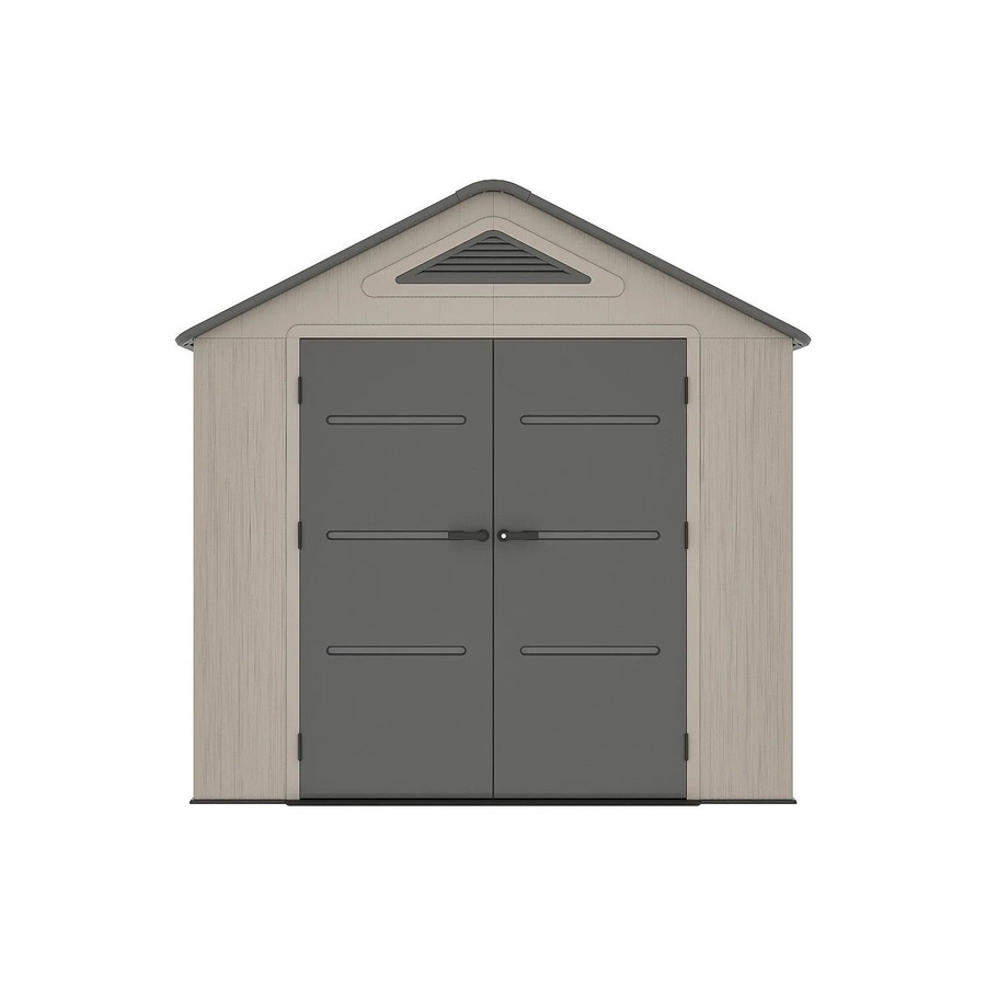 Vente-unique Schrebergartenhaus Anteva aus Kunststoff in Grau und Beige mit Satteldach, Höhe: 237 cm, Breite: 242 cm, Tiefe: 246 cm - Bild 2