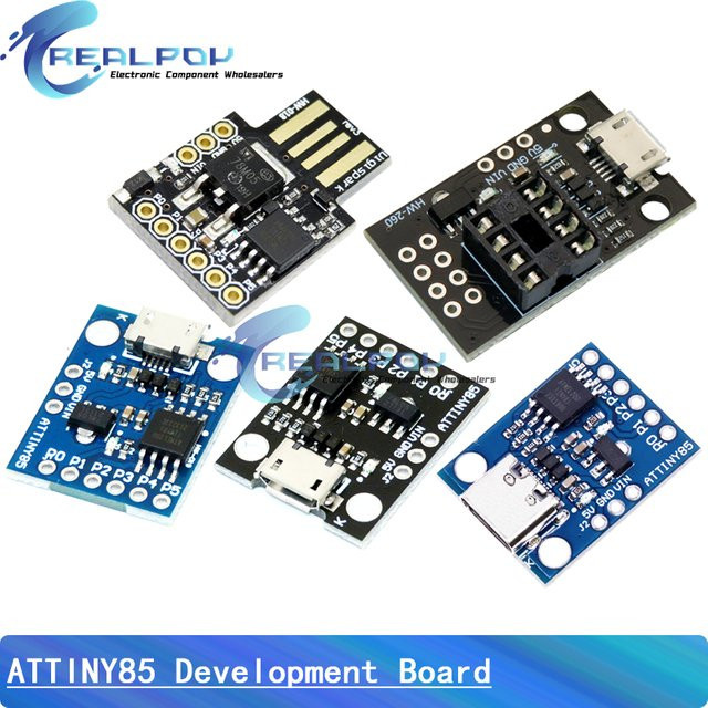 REALPOY Digispark Kickstarter-Entwicklungsboard ATTINY85-Modul für Arduino mit Micro USB und USB Typ-C - Bild 1