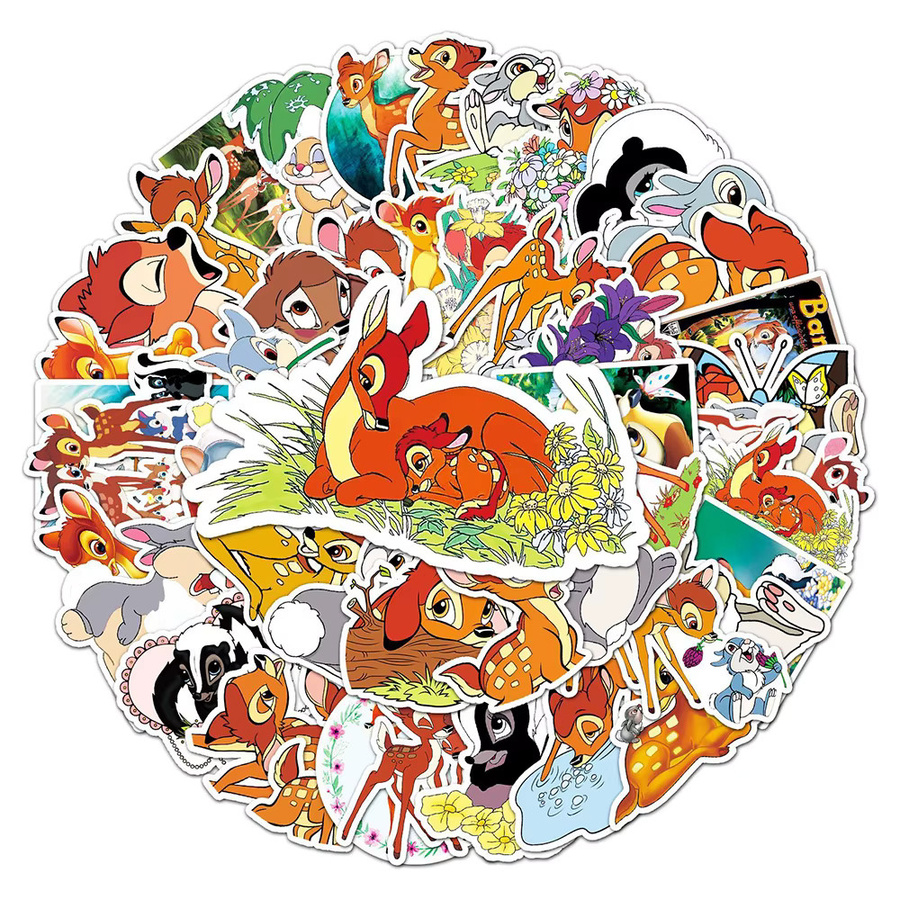 Disney Bambi Anime Aufkleber Set, bunte Kawaii Hirsch Sticker für Notizbücher und Koffer - Bild 2