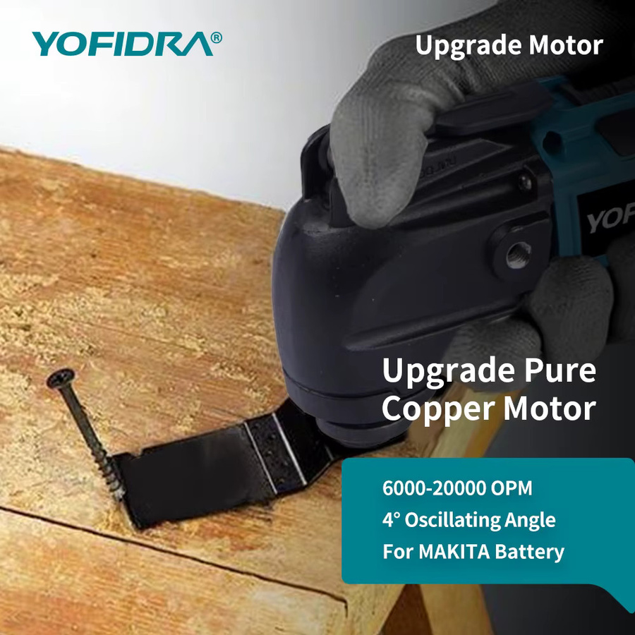 YOFIDRA 600 W kabelloses Multitool Elektro-Oszillier-Säge mit einstellbarem 4 Grad Winkel für Makita LXT Akkus - Bild 2