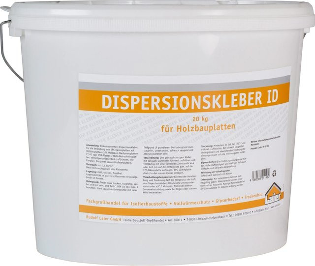 Laier Dispersionskleber ID flexibel in Weiß, 20 kg - Bild 1