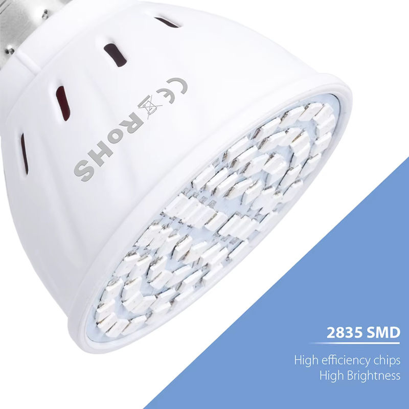 2 Stück CanLing LED Pflanzenlampen E27 9W Grow Light für Indoor-Blumen und Topfpflanzen in Weiß - Bild 4