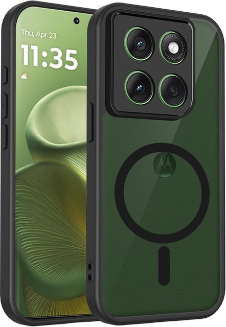Matte magnetische Hülle für Motorola Edge Serie in Grün mit kabelloser Ladefunktion - Bild 1
