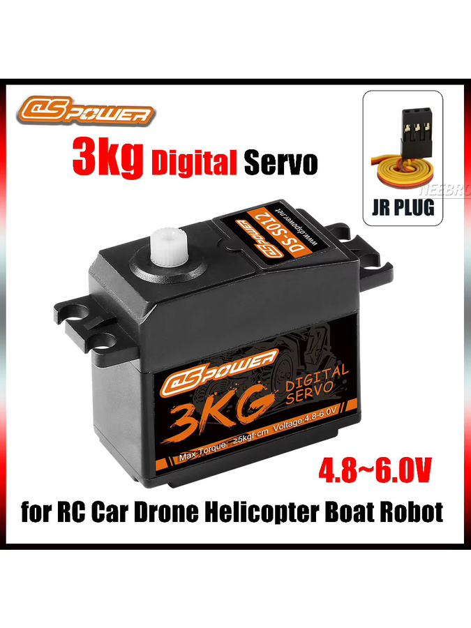 DSpower Kunststoff-Getriebekernmotor, digitales Micro-Servo - Bild 4