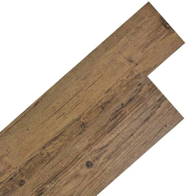 DELUKE Vinylboden PVC-Dielen in Walnussbraun, selbstklebend, wasserfest und rutschfest, Holzoptik, 2,51 m² - Bild 1