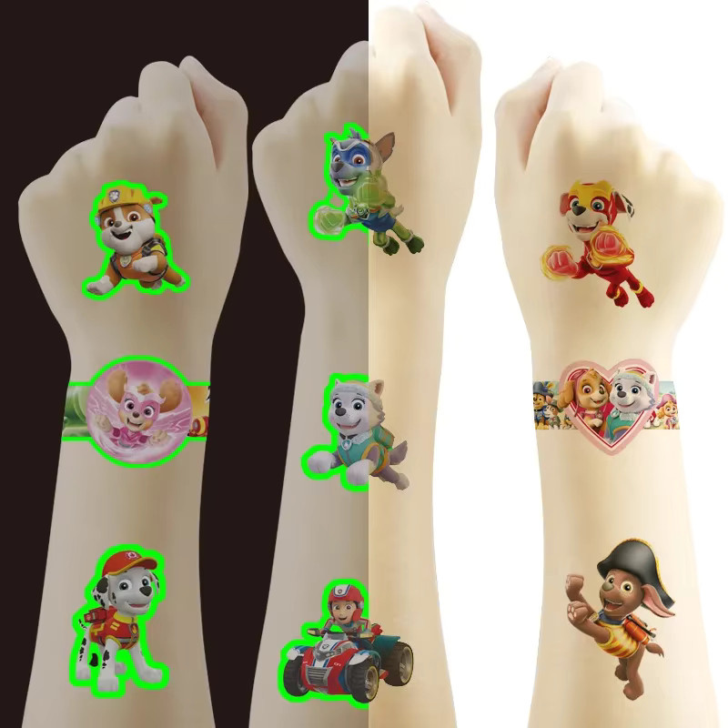 Paw Patrol Geschenkbox Set, Leuchtende Tattoo Aufkleber - Bild 3