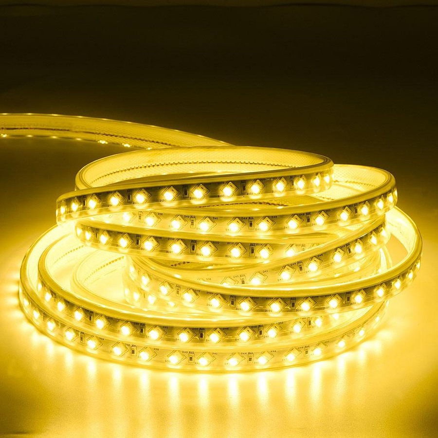 Yongkomo LED-Streifenlicht 5730 Weiß, 8m wasserdicht IP67 mit EU-Stecker für Außenbereich und Dekoration - Bild 6
