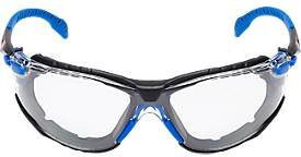 3M Solus 1000 Schutzbrille mit Polycarbonatglas in Transparent und Schwarz/Blau nach EN 166 - Bild 1
