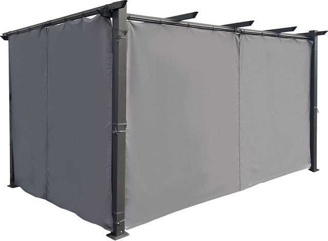 Jet-Line Seitenvorhang Luxor für Pavillon in Anthrazit, Set bestehend aus 1x 3 m und 1x 4 m Breite - Bild 1