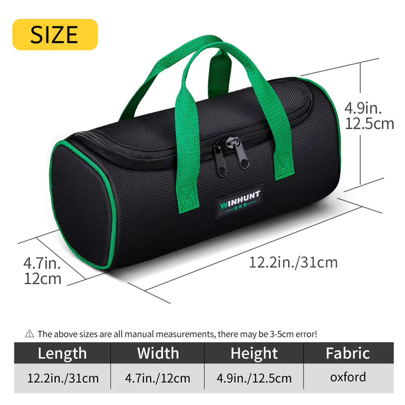 WINHUNT Elektriker-Werkzeugtasche in Schwarz, tragbare Aufbewahrungstasche für Mechaniker und HVAC-Ingenieure, B/T/H: 31,0 x 12,5 x 12,0 cm - Bild 4