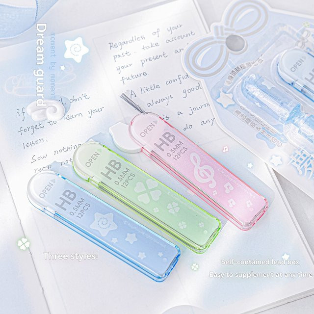 Lottery Guardian Automatischer Bleistift mit Graphitmine HB in Pink für Schüler und Studenten - Bild 1