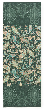 Bassetti Tischläufer Monnalisa Twill aus Baumwolle in Grün mit floralem Muster