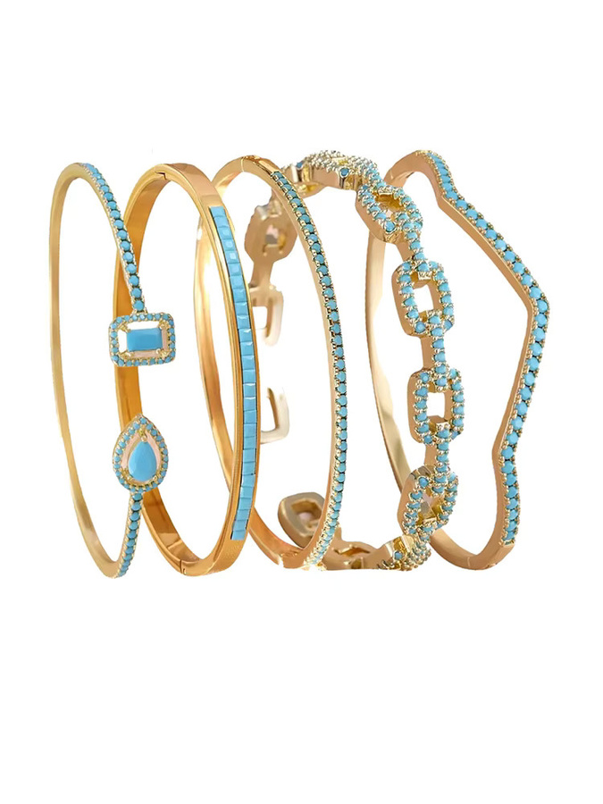 ZAKOL Armbänder, blau, türkisfarben, Zirkon, Damen - Bild 3