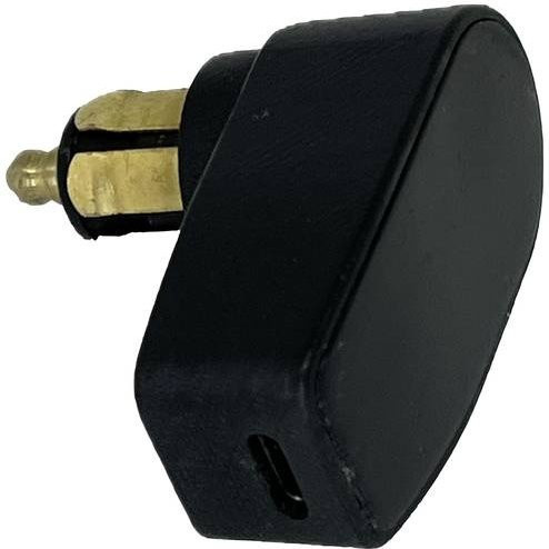 BAAS Mini USB-C Ladegerät für DIN4165-Steckdosen in Schwarz, 12/24V, max. 3.6A - Bild 1