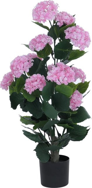 Künstliche Hortensie MCW Rosa, Dekopflanze aus Polyethylen, Höhe: 90 cm, Breite: 50 cm, Tiefe: 50 cm - Bild 2