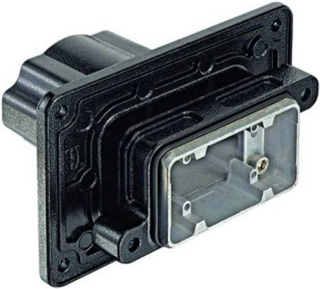 Harting Wanddurchführungsgehäuse 19400061118 in Schwarz aus Aluminium - Bild 1