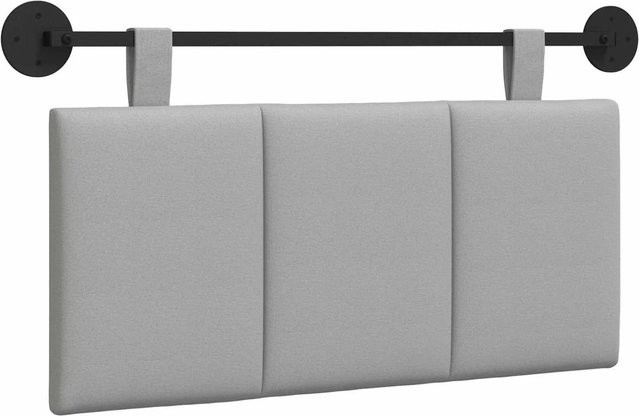 vidaXL Wandmontiertes Hängeelement in Wolkengrau mit Stoffbezug, B: 90 cm, H: 55 cm, T: 5 cm - Bild 1