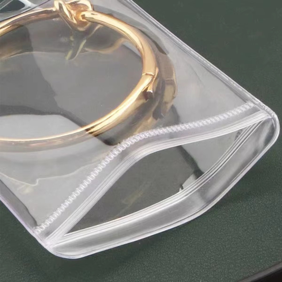 100 Stück transparente PVC-Schmuckbeutel mit selbstklebendem Verschluss für Reise und Einzelhandel - Bild 4