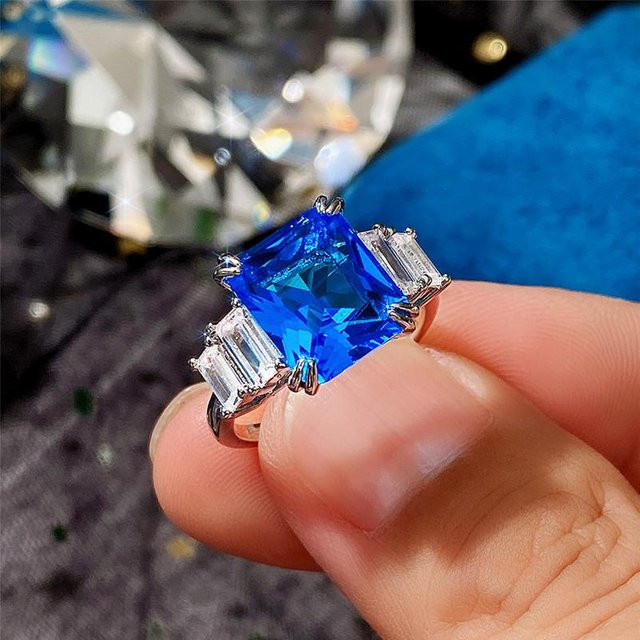 Huitan Ringe, Silber, Kupfer, Zirkonia, Damen - Bild 1