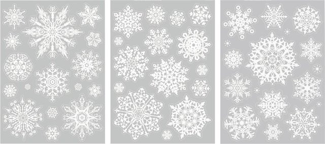 Heyda Fenster Sticker Kristalle in Weiß für die Weihnachtszeit - Bild 1