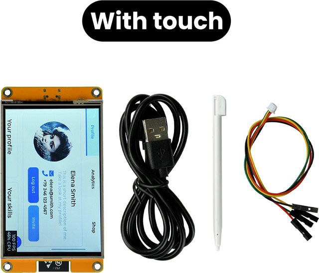 ESP32 WiFi Bluetooth Entwicklungsboard mit 4,0 Zoll 320x480 LCD TFT Display und Touch Modul ST7796S ESP32-32E in Multicolor - Bild 1