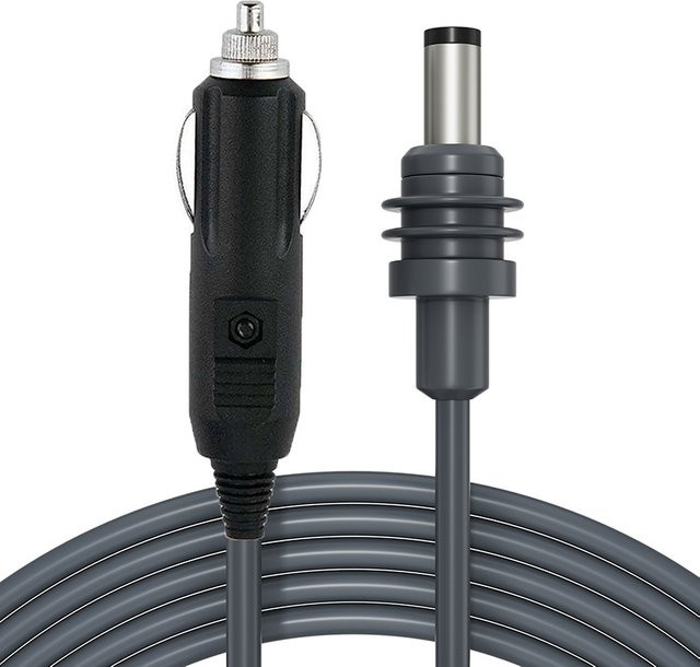 QUERPXAF 12V Zigarettenanzünder Adapter mit LED-Anzeige in Schwarz - Bild 1