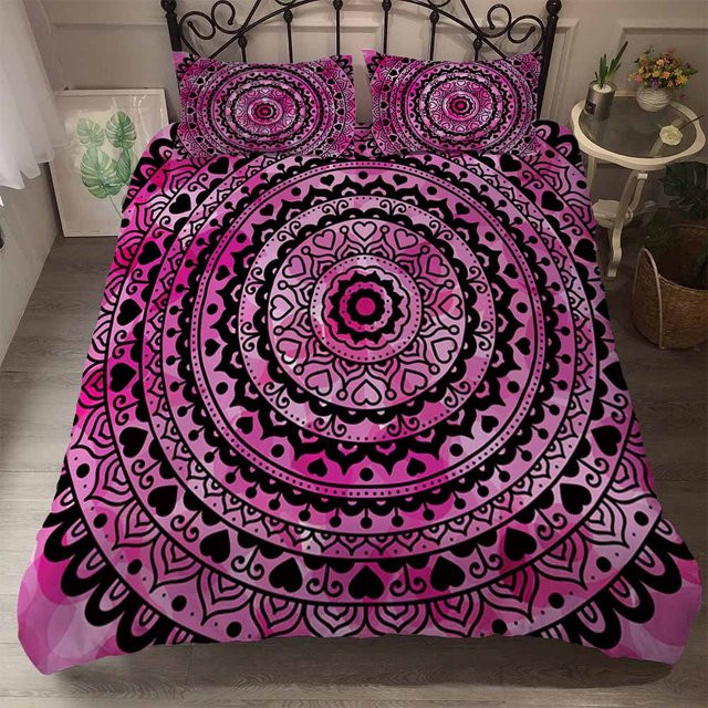 JMG Household Supplies Mandala Boho Bettwäsche-Set aus Mikrofaser, B/H: 135 x 200 cm - Bild 1