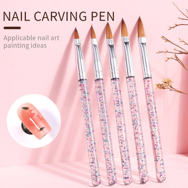 Lulaa Nagelpinsel für Maniküre und Nail Art, Silber, Unisex - Bild 1