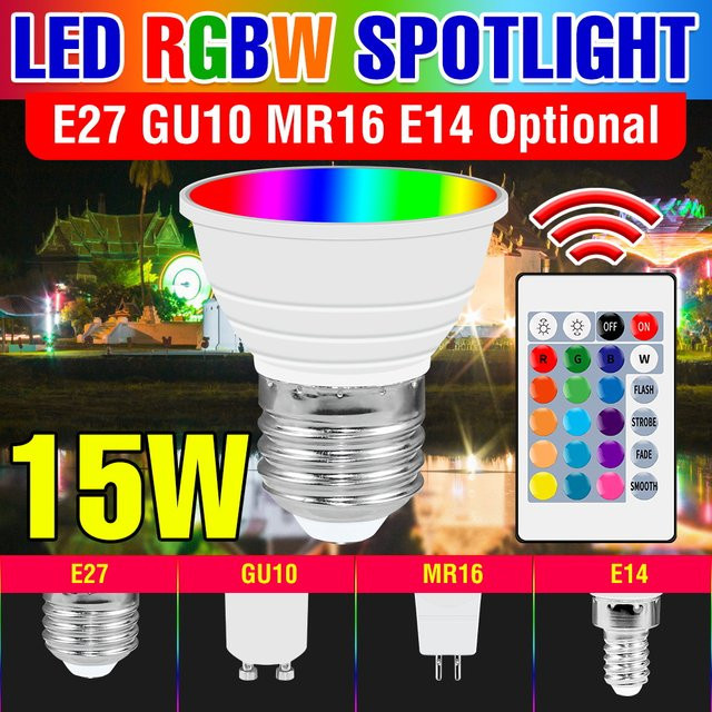 CanLing RGB LED Deckenlampe mit Fernbedienung, 15W dimmbar, E27, Mehrfarbig - Bild 1