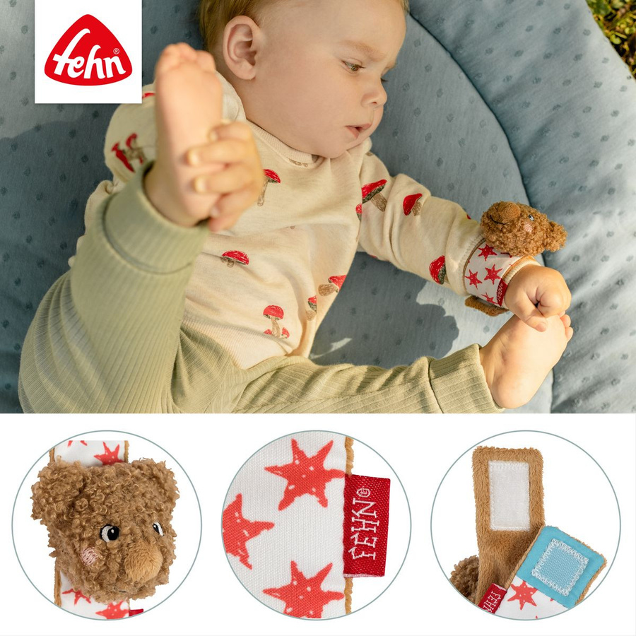 Fehn Rassel-Armband Bär, Plüsch / Textil, ab 0 Jahre - Bild 3