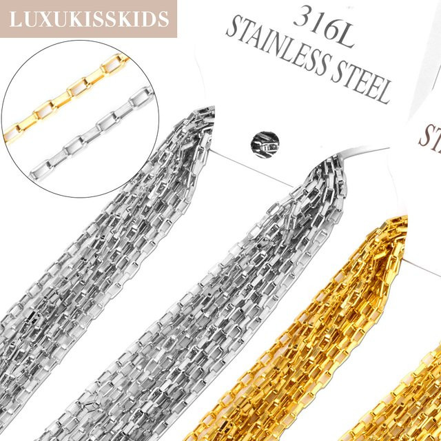 Luxukis Kette Edelstahl, Silber, Unisex - Bild 1