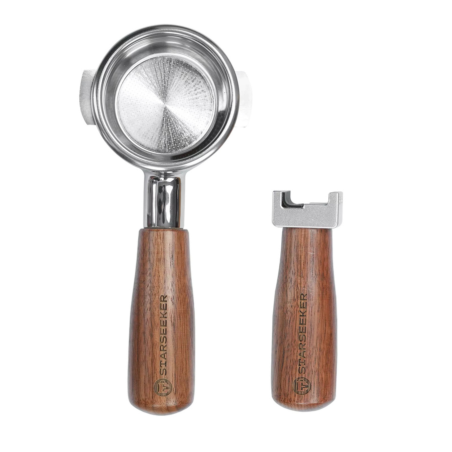 STARSEEKER Super58 Espresso Bottomless Portafilter Set mit 58mm Siebträger, Abtropfmatte und Aufbewahrungsbeutel - Bild 4