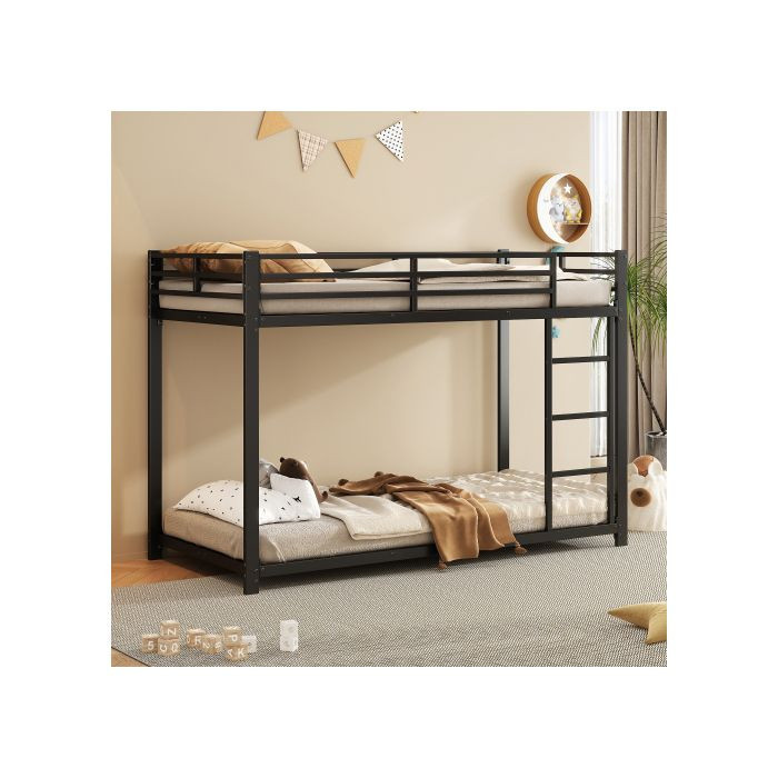 Etagenbett MUVOE aus Metall in Schwarz für 2 Personen, B/T/H: 90 x 200 x 120 cm - Bild 2