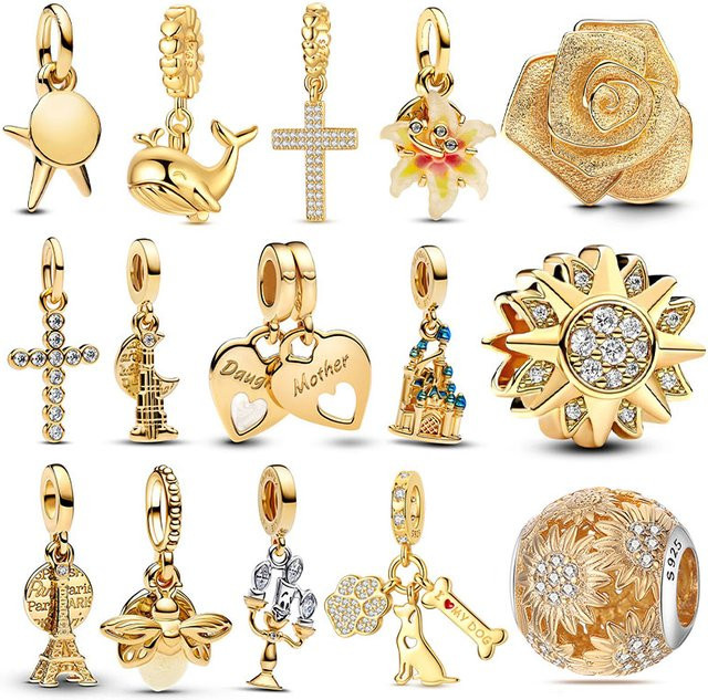 Golden Charm Charm 925 Silber, Damen, Zirkonia - Bild 1