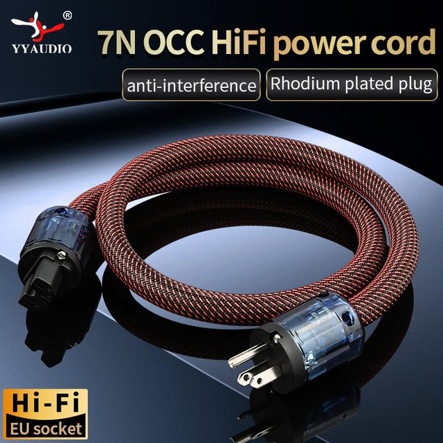 YYAUDIO Hi-Fi-Netzkabel aus sauerstofffreiem Kupfer für Audio-CD-Player, Röhren-Player und Leistungsverstärker - Bild 1