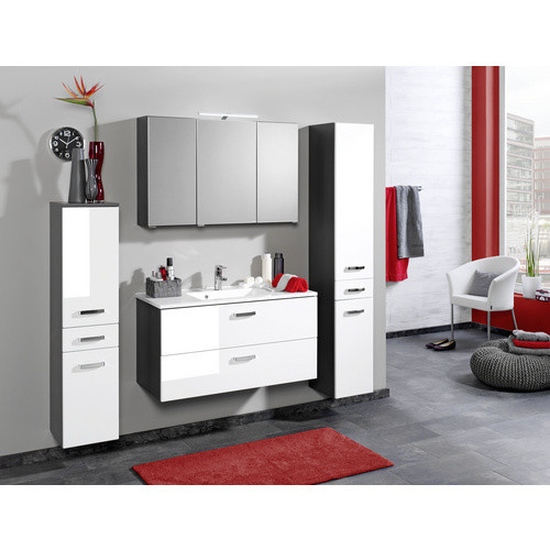 HELD MÖBEL Midischrank Bologna in Weiss, B/H/T: 30 x 130 x 35 cm - Bild 2