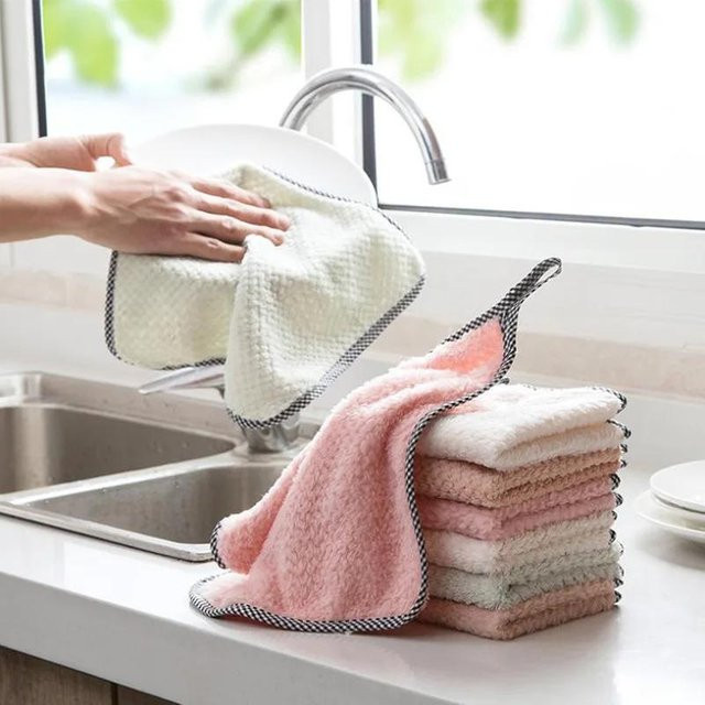 5er-Set JMG Household Supplies Mikrofasertücher zur Reinigung in Beige und Multicolour mit starker Wasserabsorption - Bild 1