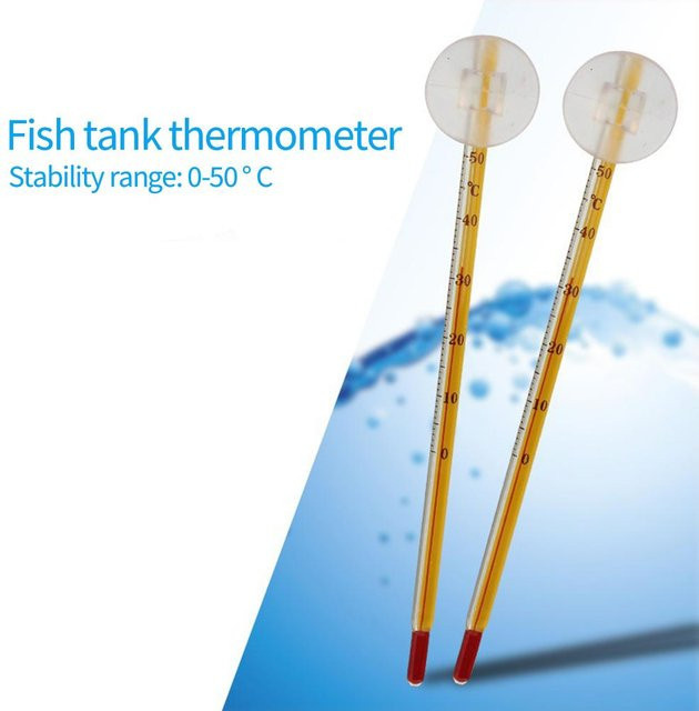 JOCESTYLE 2er Set Glas-Aquarium-Thermometer für Fischbecken und Schildkröten, transparent - Bild 1