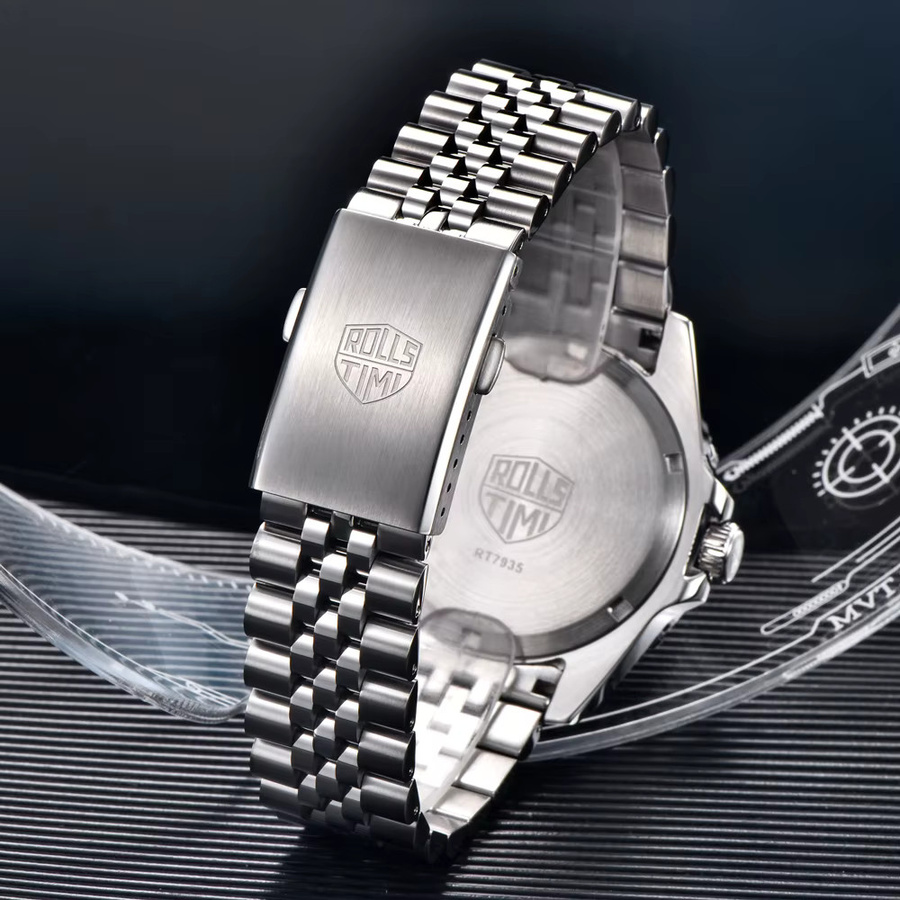 RollsTimi Armbanduhr, Automatik, Edelstahl, Blau, Saphirglas, Herren - Bild 5