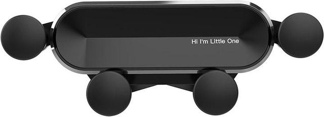 Little One Schwerkraft-Handyhalter für das Auto mit Luftauslass-Clip, magnetlose Handyhalterung und GPS-Ständer in Schwarz - Bild 1