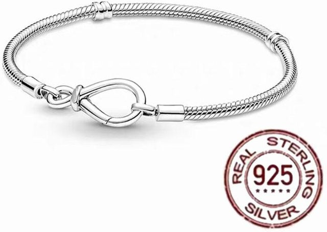 zjy8 Herzarmband, 925 Silber, Violett, Damen, 20cm - Bild 1