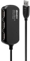 Lindy USB 2.0 Aktivverlängerungshub Pro 2.0 in Schwarz, Länge: 12 m - Bild 1