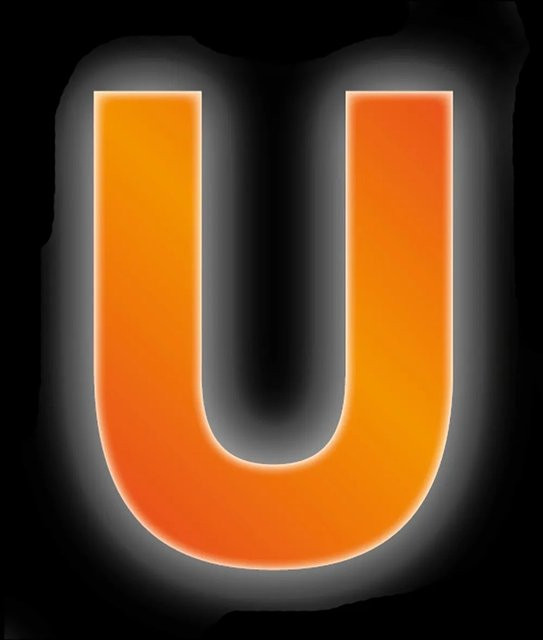 Conacord Klebebuchstabe U Reflektierend in Orange, Höhe: 8 cm - Bild 1
