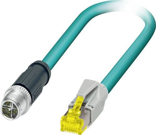 Phoenix Contact 1407473 Sensor-Aktor-Anschlussleitung Cat6a Ethernet LAN, 8 Polzahl, blau/mehrfarbig, Länge: 5,00 m - Bild 1