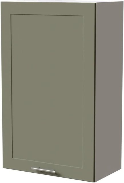 Feldmann-Wohnen Hängeschrank Oslo W4/60/1 Küchenschrank in Weiß und Reed Green Matt mit Soft-Close-Türen, B/T/H: 60 x 32,5 x 96 cm - Bild 1