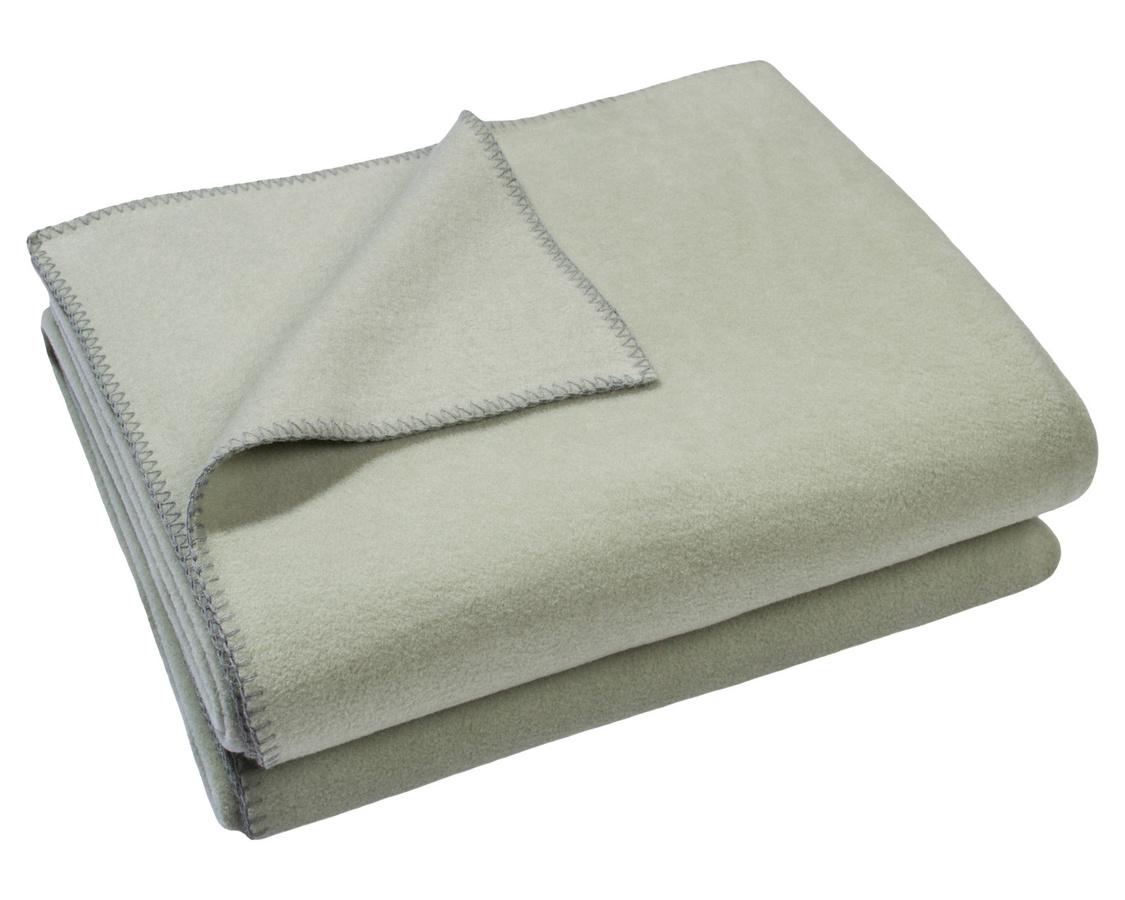 Zoeppritz Soft-Fleece Wohndecke 103291 in Schwarz und Grau, flauschig und Oeko-Tex Standard 100 zertifiziert - Bild 1
