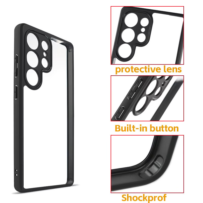 Transparente stoßfeste Hartschalen-Handyhülle aus PC für Samsung Galaxy S25 Ultra, S25 Edge und S25 Plus - Bild 1