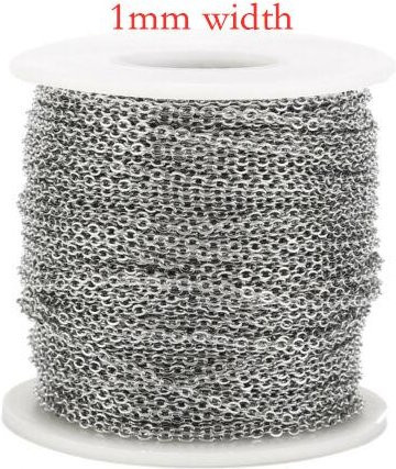 Halskette Rolo Gliederkette, Edelstahl, Goldton, 50 m, Unisex - Bild 1