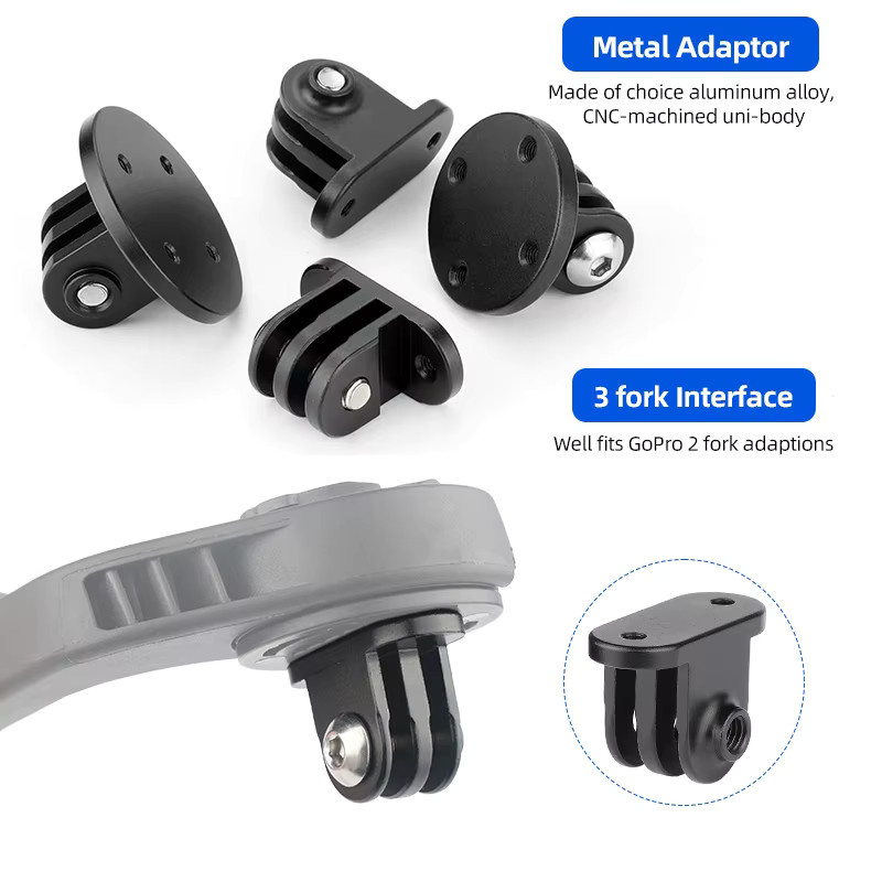 Garmin Fahrradcomputer Montageadapter in Schwarz, kompatibel mit Bryton und GoPro Sport Action Kamera, Zubehör für MTB und Rennrad - Bild 2