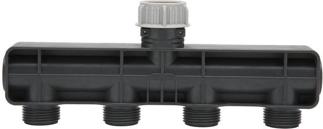 GoolRC 4-Wege-Gartenhahn Mehrzweck-Wasserverteiler mit G3/4 Innen- und Außengewinde in Schwarz - Bild 1